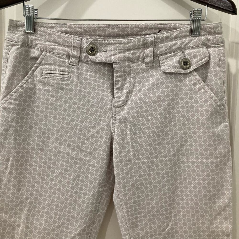 Anthropologie Idra Lilac Patterned Cropped Pants Size 6 - Picture 4 of 12